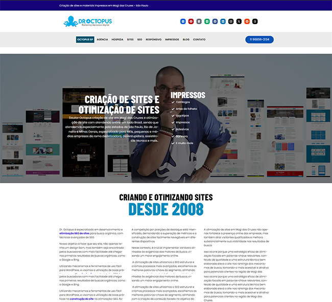 Agência de sites! Dr. Octopus site doutoroctopus-br